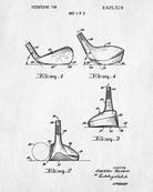 Golf Club Patent Print Golfer Wall Art Golfing Poster