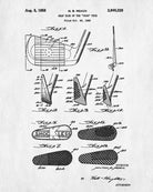 Golf Iron Patent Print Golfer Blueprint Golfing Poster - OnTrendAndFab