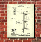 Golf Flag Patent Print Golfing Blueprint Golfer Poster