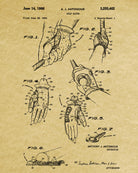Golf Glove Patent Print Golfing Gift Golfer Poster