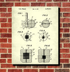Golf Ball Patent Print Golfer Wall Art Golfing Poster