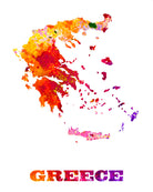 Greece Map Print Outline Wall Map of Greece