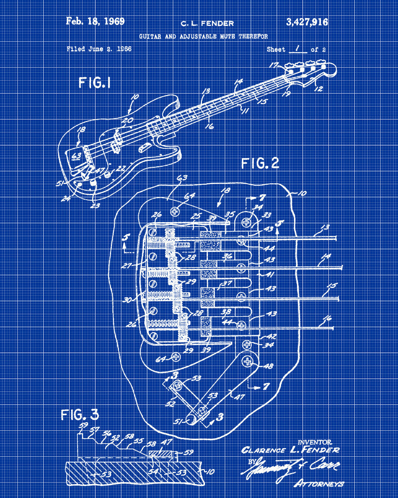 Musical Instrument Patent Print