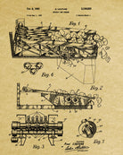 Rock Plant Grizzly Bars Patent Print Gold Rush Mining Poster