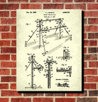 Gymnastics Bars Patent Print Gym Blueprint Gymnast Poster