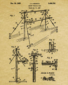 Gymnastics Bars Patent Print Gym Blueprint Gymnast Poster