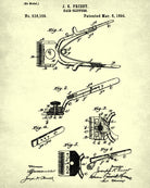 Hairdressing Patent Print Barber Clippers Art Poster - OnTrendAndFab
