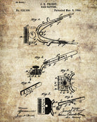 Hairdressing Patent Print Barber Clippers Art Poster - OnTrendAndFab