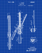 Hair Curler Marcel Iron Patent Print Salon Poster Hairdressing Blueprint