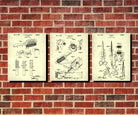 Hair Salon Decor, Hairdressing Posters, Hairdresser Gift Patent Print Set 3C