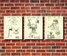 Hair Salon Decor, Hairdressing, Hairdresser Gift Patent Print Set 3H