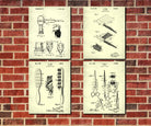 Hair Salon Wall Art Hairdresser, Hairdressing Print Set 4D