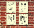 Hair Salon Wall Art Hairdresser, Hairdressing Print Set 4E