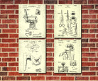 Hair Salon Wall Art Hairdresser, Hairdressing Print Set 4G