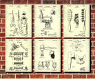 Hair Salon Wall Art Hairdresser, Hairdressing Print Set 6E
