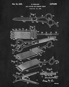 Hair Thinning Scissors Patent Print Hairdressing Wall Art Barber Poster