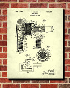 Hair Dryer Patent Print Hairdressing Blueprint Salon Poster - OnTrendAndFab