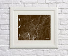 Hamden City Street Map Print Feature Wall Art Poster