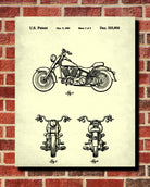 Harley Davidson Patent Print Motorcycle Poster Biker Blueprint - OnTrendAndFab
