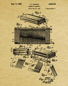 Harmonica Patent Print Musical Instrument Wall Art Music Poster