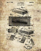 Harmonica Patent Print Musical Instrument Wall Art Music Poster