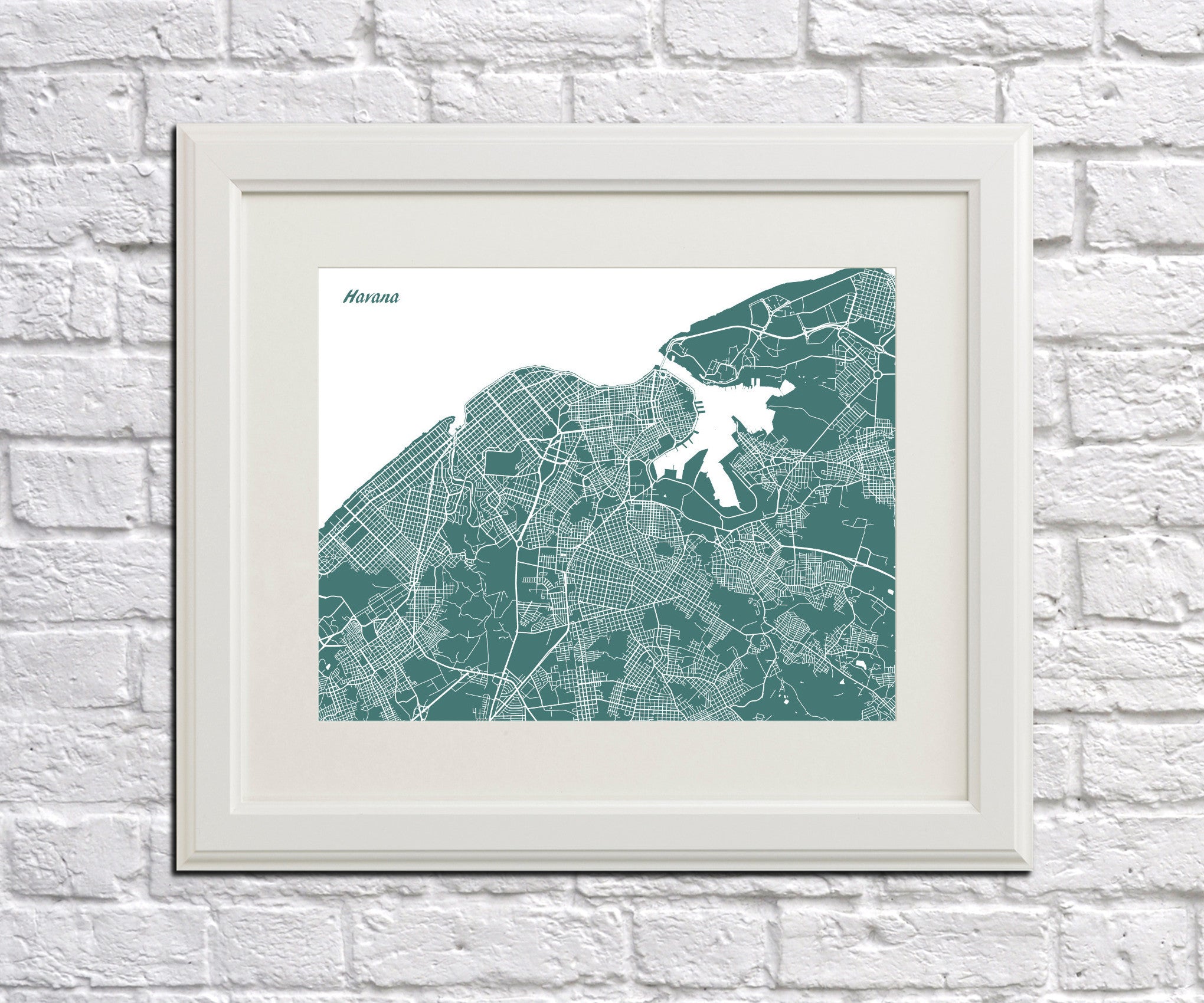 Havana City Street Map Print Custom Wall Map - OnTrendAndFab
