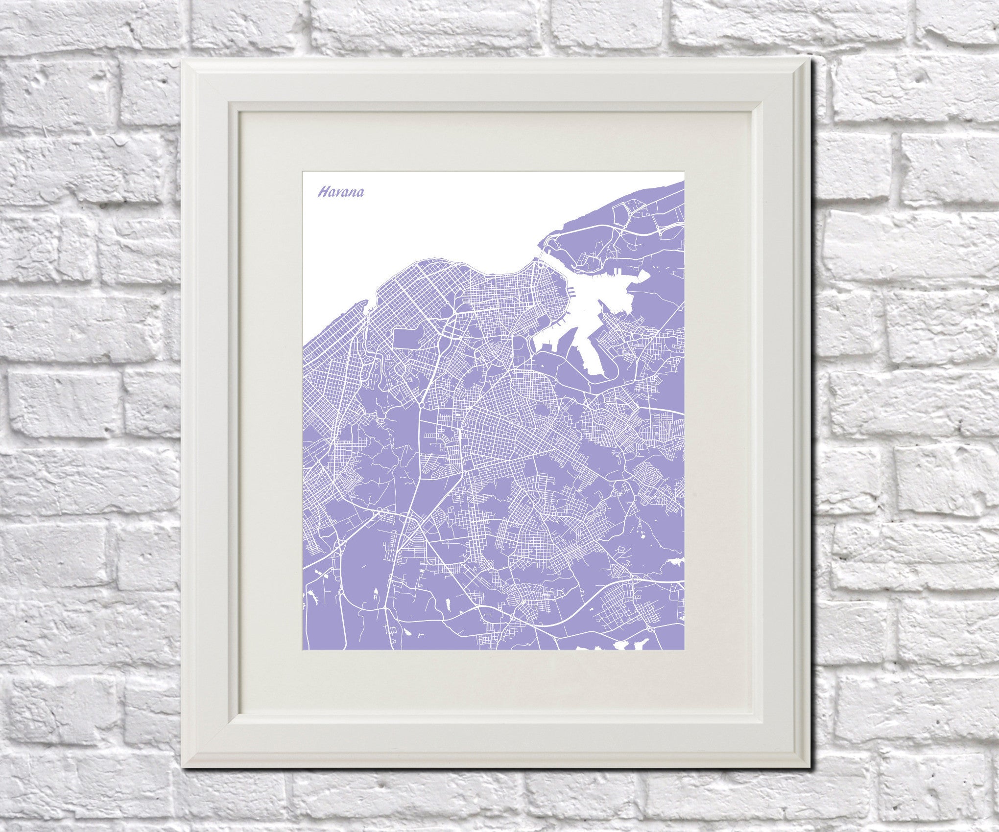 Havana City Street Map Print Custom Wall Map - OnTrendAndFab