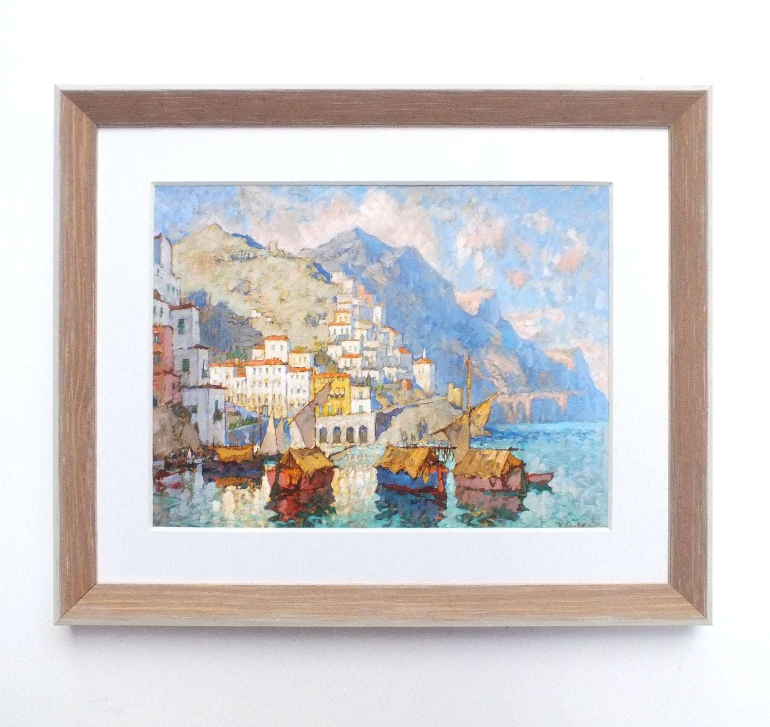 Two-tone Painted Wooden Frames For Prints, Light Brown - Landscape and Portrait Formats