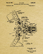 Helicopter Rotor Patent Print Pilot Blueprint Flying Poster
