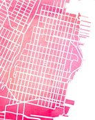 Hoboken New Jersey City Street Map Print Modern Art Poster 7178