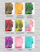 Hoboken New Jersey City Street Map Print Modern Art Poster 7178