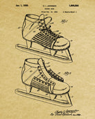 Ice Hockey Skate Boot Patent Print Sports Wall Art