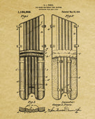 Hockey Leg Guard Patent Print Sports Wall Art