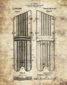 Hockey Leg Guard Patent Print Sports Wall Art