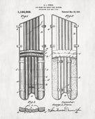 Hockey Leg Guard Patent Print Sports Wall Art