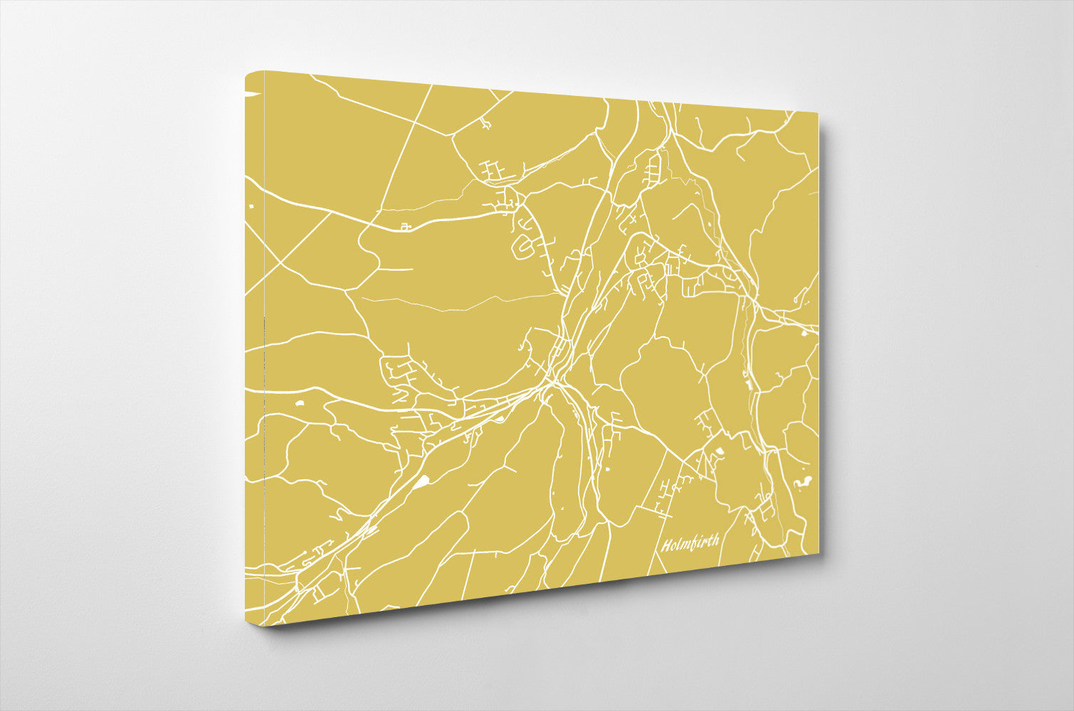 Holmfirth, UK City Street Map Print Feature Wall Art Poster