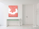 Hong Kong City Street Map Print Modern Art Poster