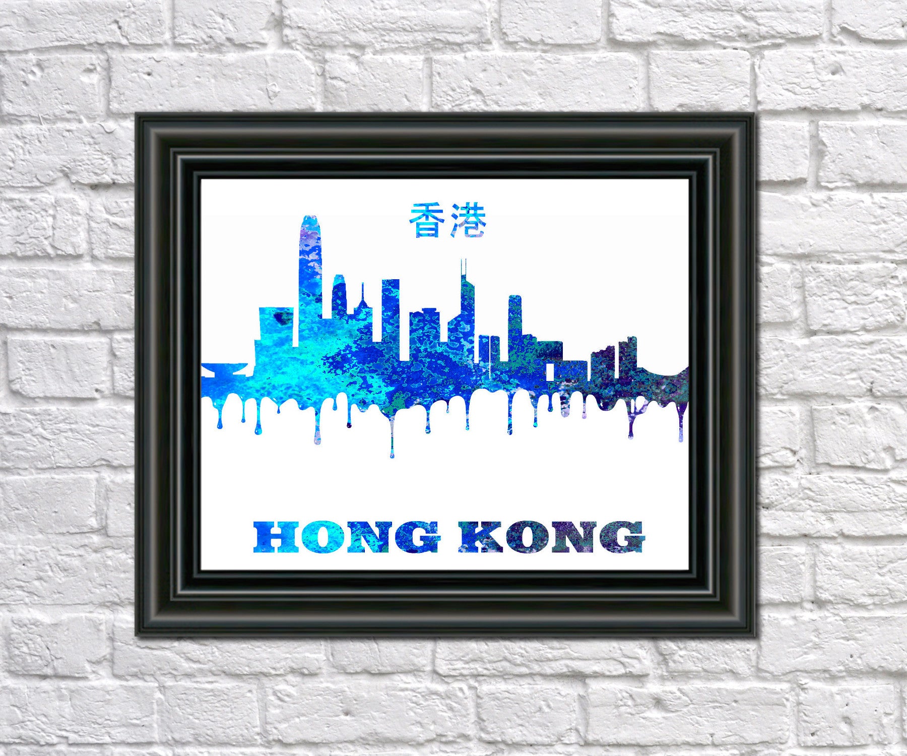 Hong Kong City Skyline Print Wall Art Poster China - OnTrendAndFab