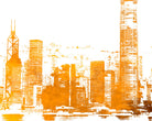 Hong Kong City Skyline Print Landscape Poster Feature Wall Art