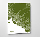Honolulu City Street Map Print Feature Wall Art Poster