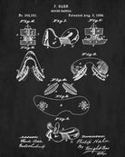 Saddle Blueprint Equestrian Patent Print Horse Riding Poster - OnTrendAndFab