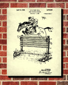 Horse Training Oxer Blueprint Equestrian Patent Print Riding Art Poster - OnTrendAndFab