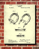 Horse Shoes Patent Print Equestrian Art Poster Riding Blueprint - OnTrendAndFab