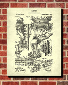 Houdini Patent Print Dive Suit Blueprint Magician Poster - OnTrendAndFab