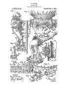 Houdini Patent Print Dive Suit Blueprint Magician Poster - OnTrendAndFab