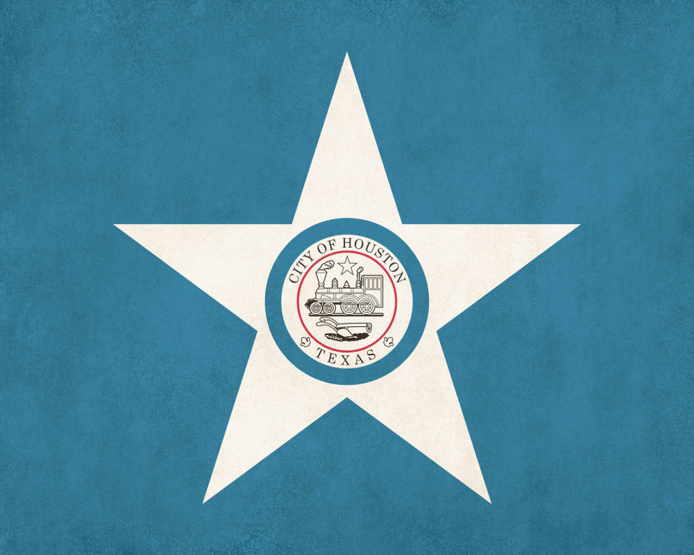 Houston Texas City Flag Print