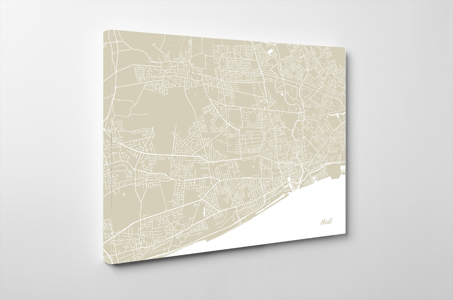Hull, England City Street Map Print Feature Wall Art Poster