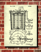 Ice Cream Maker Patent Print Kitchen Wall Art Blueprint Cafe Poster - OnTrendAndFab