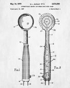 Ice Cream Scoop Patent Print Cafe Poster Kitchen Wall Art Blueprint - OnTrendAndFab