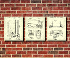 Ice Hockey Patent Prints Set 3 Ice Skating Posters